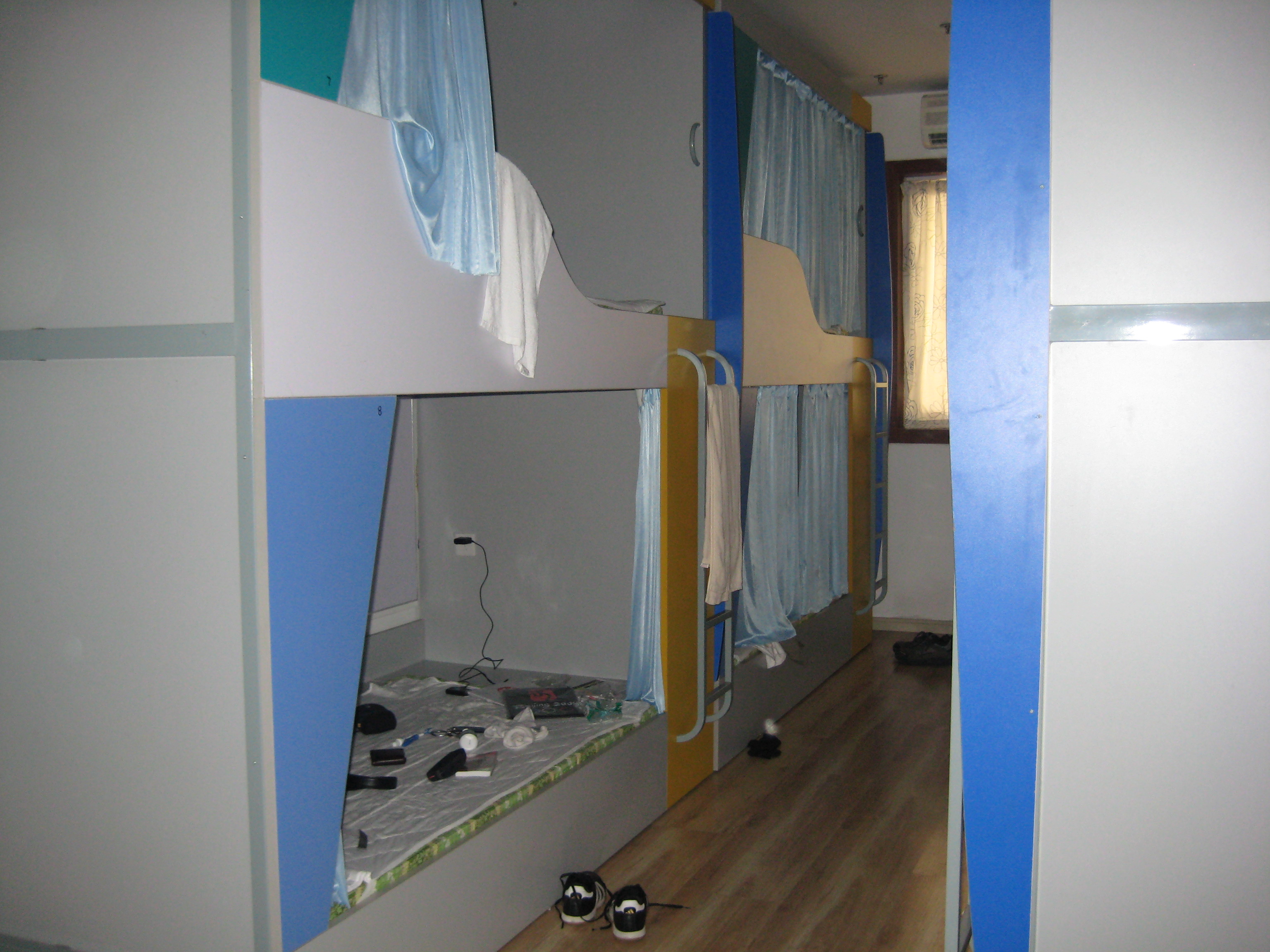 The bunk beds at UCOOL Hostel.